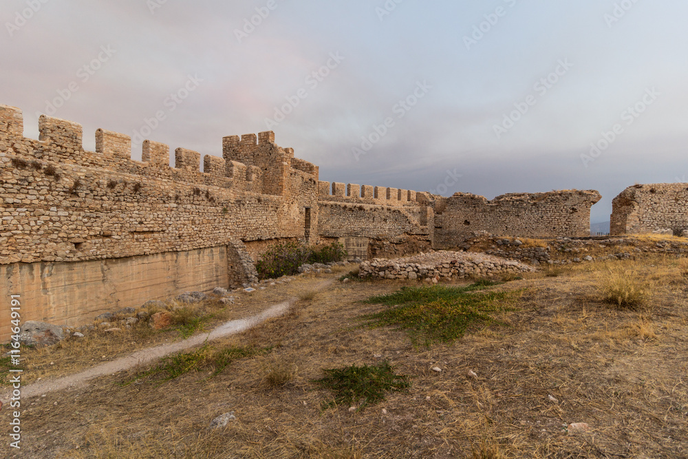 Fototapeta premium Larisa castle ruins in Argos on Peloponnese peninsula, Greece