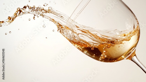 Golden Splash of Wine: A Toast to Elegance and Flavor photo