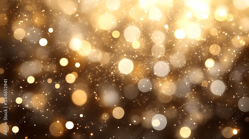 Golden Lights Sparkle Festive Background Abstract Golden Lights Sparkle Festive Background Abstract