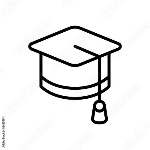 graduate icon line vector design with trendy style