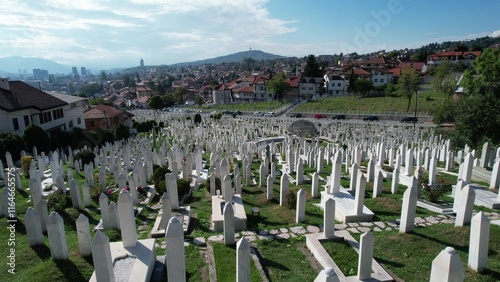 Aerial Bosnian Graveyard