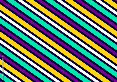 Mardi gras party background vector illustration. Seamless pattern with Mardi Gras colors. Yellow, violet, green colors