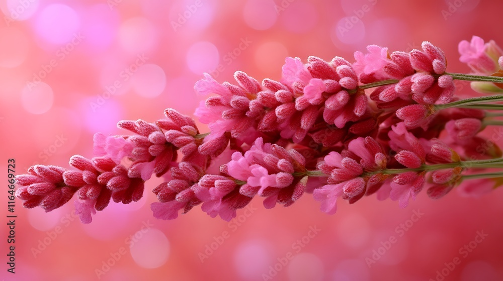 Obraz premium Pink Lavender Flowers Blossom Close Up Image