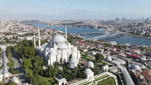 Istanbul Golden Horn aerial view