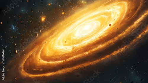 Auroral beads and nebular hypothesis microscopic structures in the birth of planetary systems. Auroral. Illustration