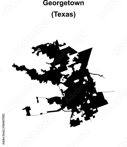 Georgetown (Texas) blank outline map