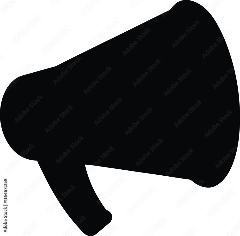 Megaphone graphic icon. Megaphone sign isolated on white background. Megaphone graphic icon. Megaphone sign isolated on white background.