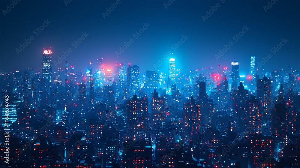 Obraz premium An open square floor framed against a backdrop of a city skyline