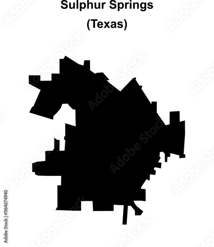 Sulphur Springs (Texas) blank outline map