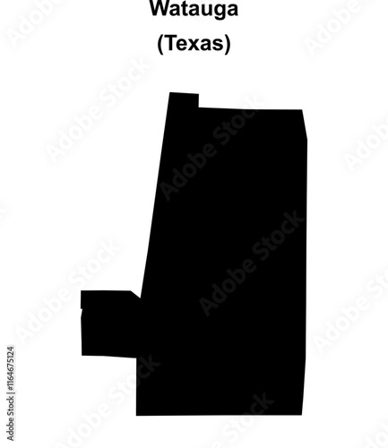 Watauga (Texas) blank outline map