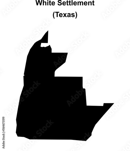 White Settlement (Texas) blank outline map