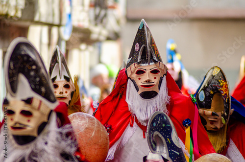 Pantalla is the traditional carnival mask in one of the most popular carnivals in Galicia, Entroido de Xinzo de Limia. photo