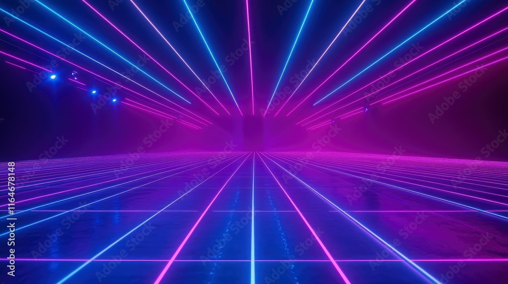3d speedy neon background design with ultra violet and blue laser light. Concept of cyber highway, digital hyperspace or speed of light. 3d speedy neon background design with ultra violet and blue laser light. Concept of cyber highway, digital hyperspace or speed of light.