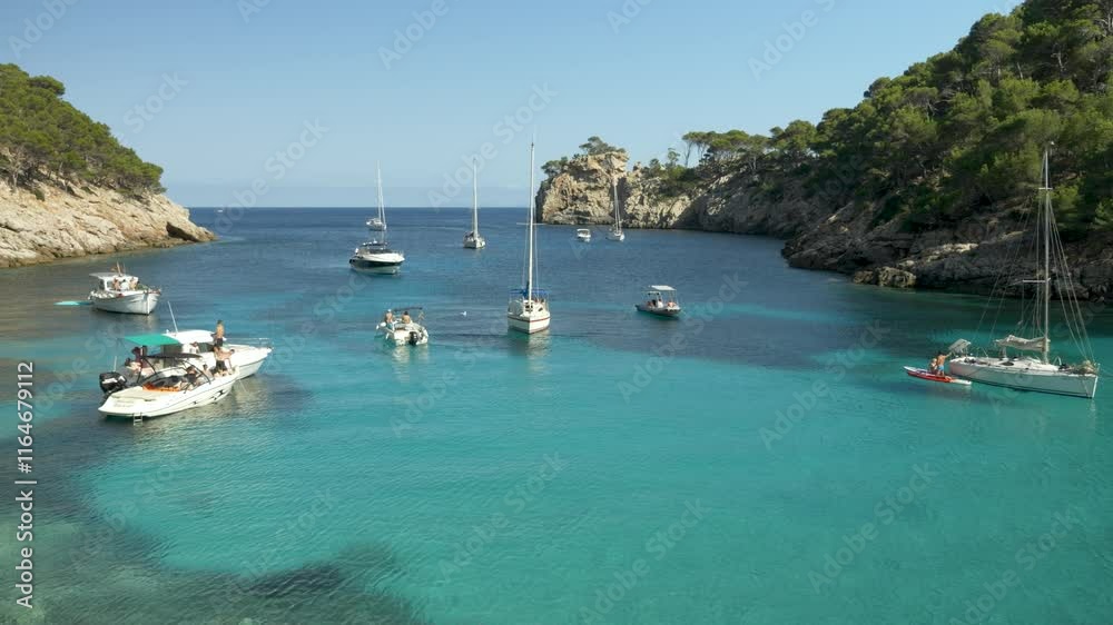 Natural harbor in Cala Murta, Formentor, Mallorca, Balearic Islands