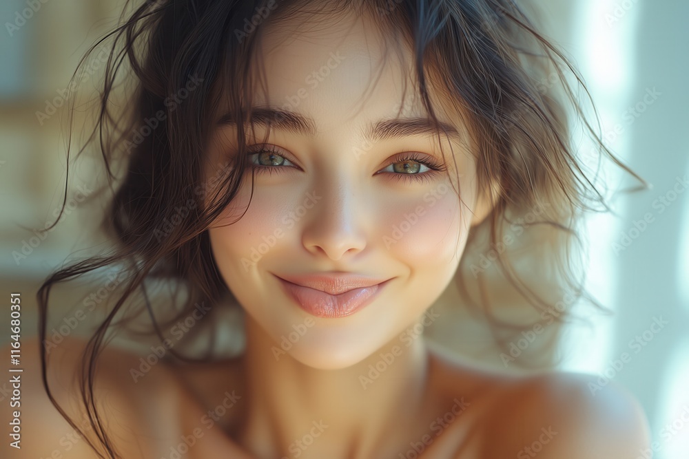 Radiant portraits of women with natural beauty and captivating smiles AI generated