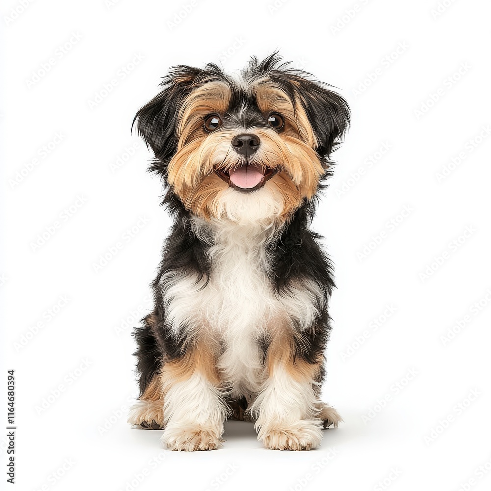 A cheerful small Havanese dog with an adorable face, perfect for showcasing joy and companionship in pet-themed imagery. A cheerful small Havanese dog with an adorable face, perfect for showcasing joy and companionship in pet-themed imagery.