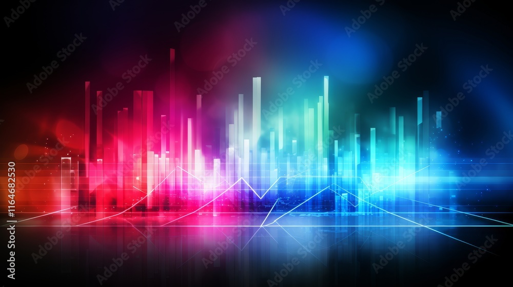Dynamic abstract technology background showcasing stock market data and energy industry imagery Dynamic abstract technology background showcasing stock market data and energy industry imagery