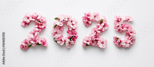 2025 New Year Floral Design Pink Blossoms Spring Flowers