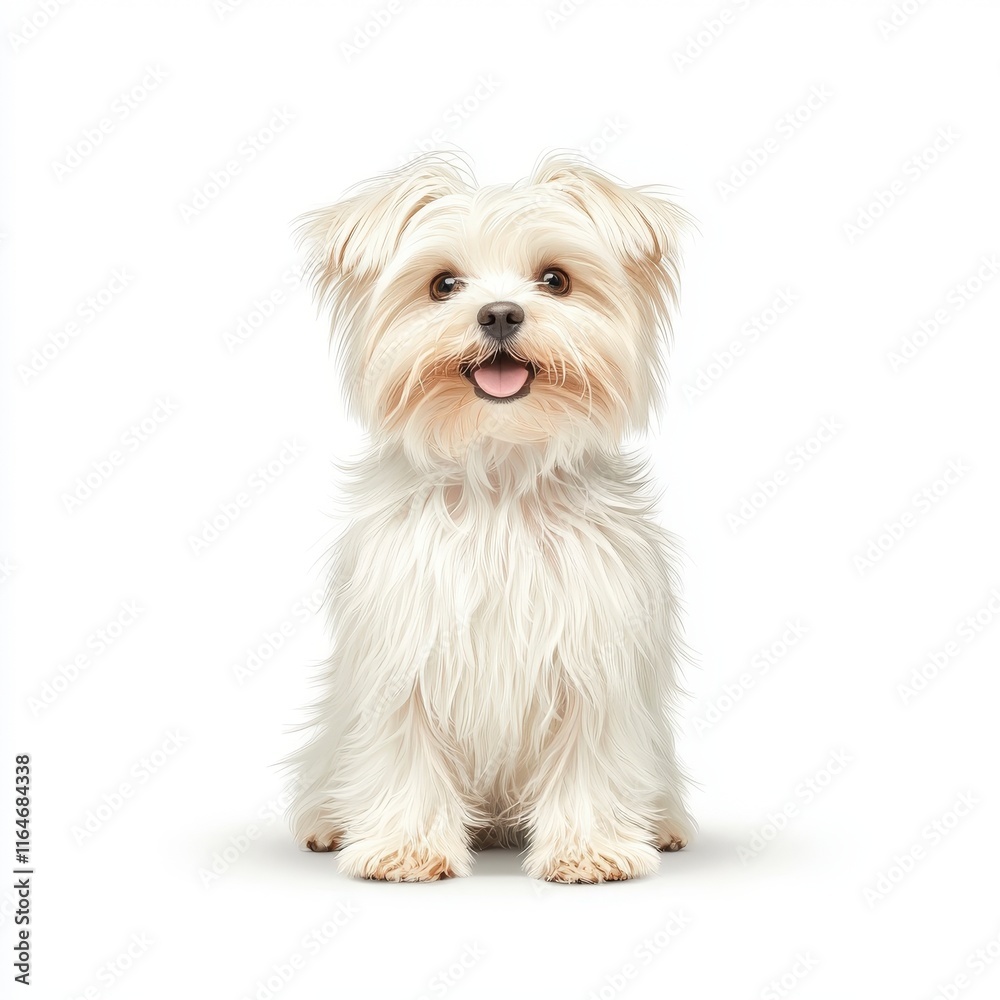 A cute, fluffy Maltese dog with a playful expression, perfect for pet lovers and animal enthusiasts. A cute, fluffy Maltese dog with a playful expression, perfect for pet lovers and animal enthusiasts.