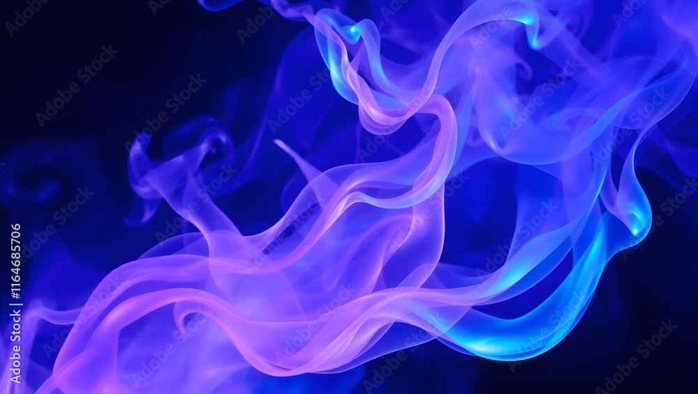 Fototapeta premium Vibrant, swirling abstract smoke effects dominate the frame