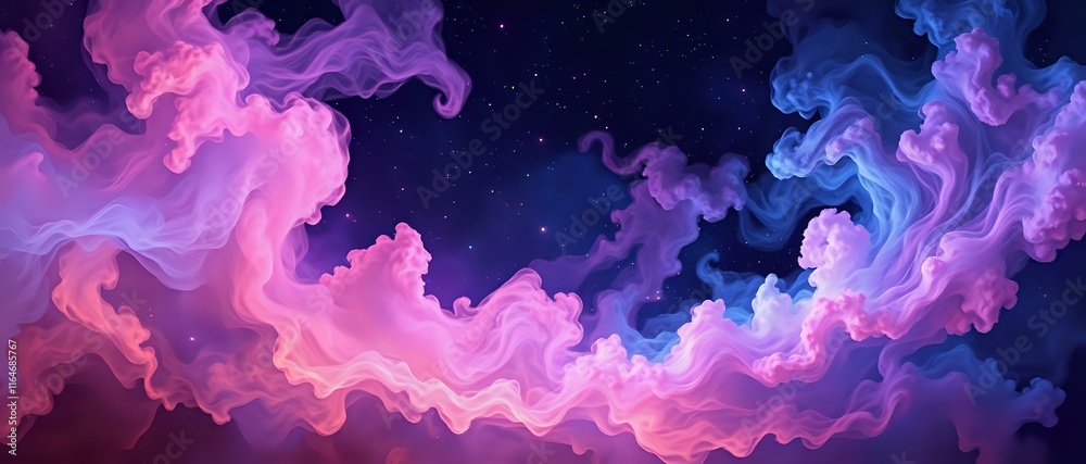 Cosmic Dreamscape: Vibrant Nebula Night Sky Cosmic Dreamscape: Vibrant Nebula Night Sky