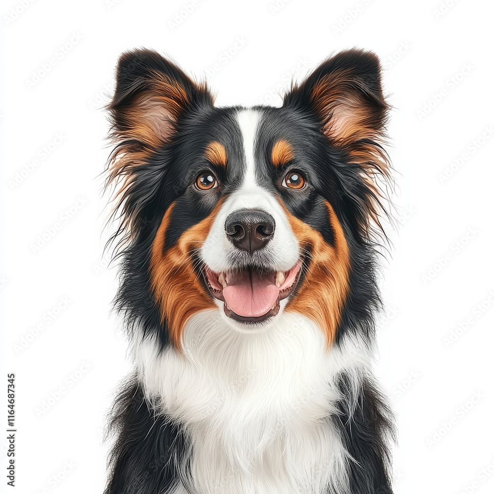 A happy and friendly Australian Shepherd with a beautiful coat, displaying joyful expression and engaging personality. A happy and friendly Australian Shepherd with a beautiful coat, displaying joyful expression and engaging personality.