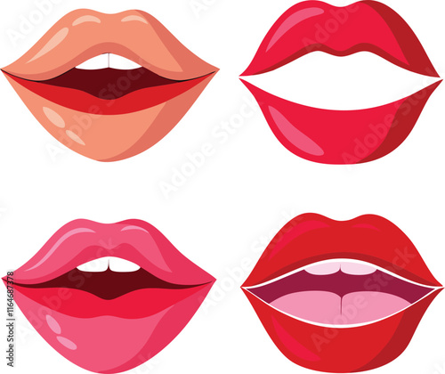 lips with white background 