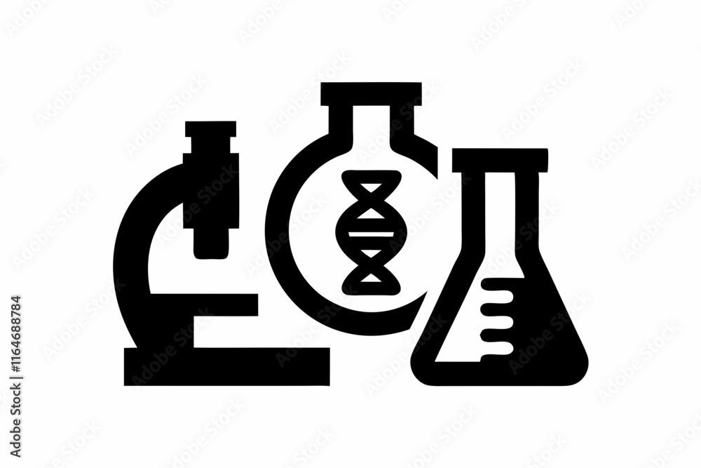creative medical medical lab icon concept creative medical medical lab icon concept