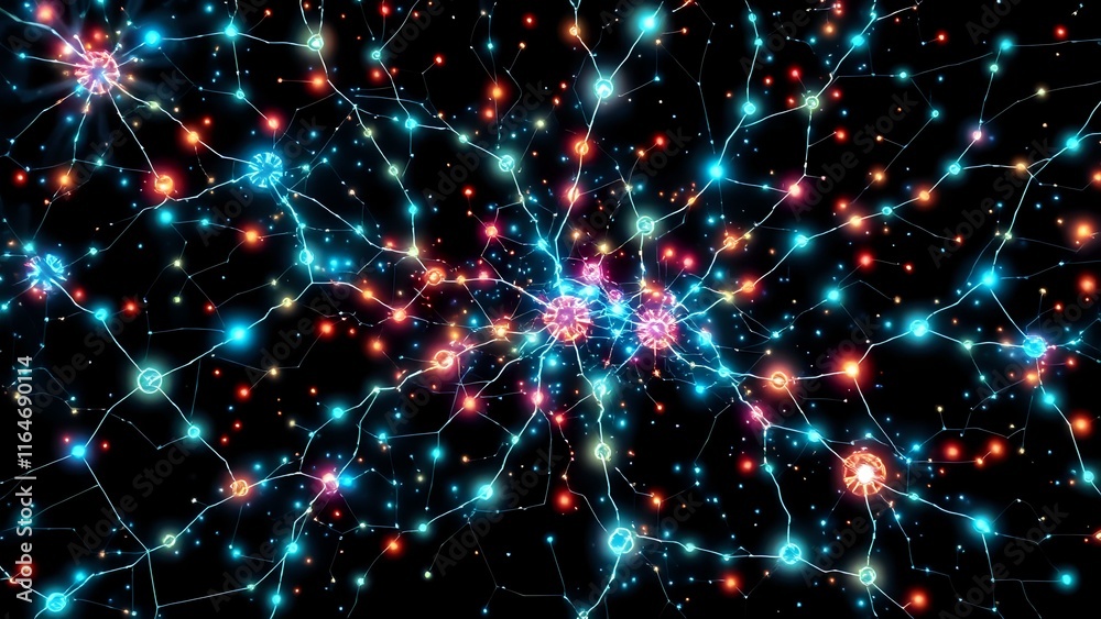 Dynamic Neural Network Art Nouveau Bioluminescent Glow Stock Photo Dynamic Neural Network Art Nouveau Bioluminescent Glow Stock Photo