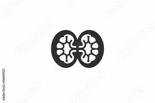 creative medical kidney icon concept