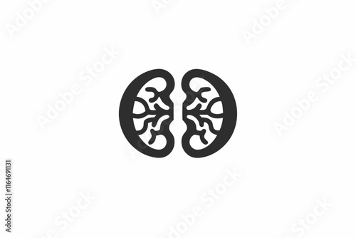 creative medical kidney icon concept