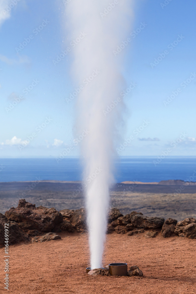 Islet Hilario Geyser in Lanzarote
