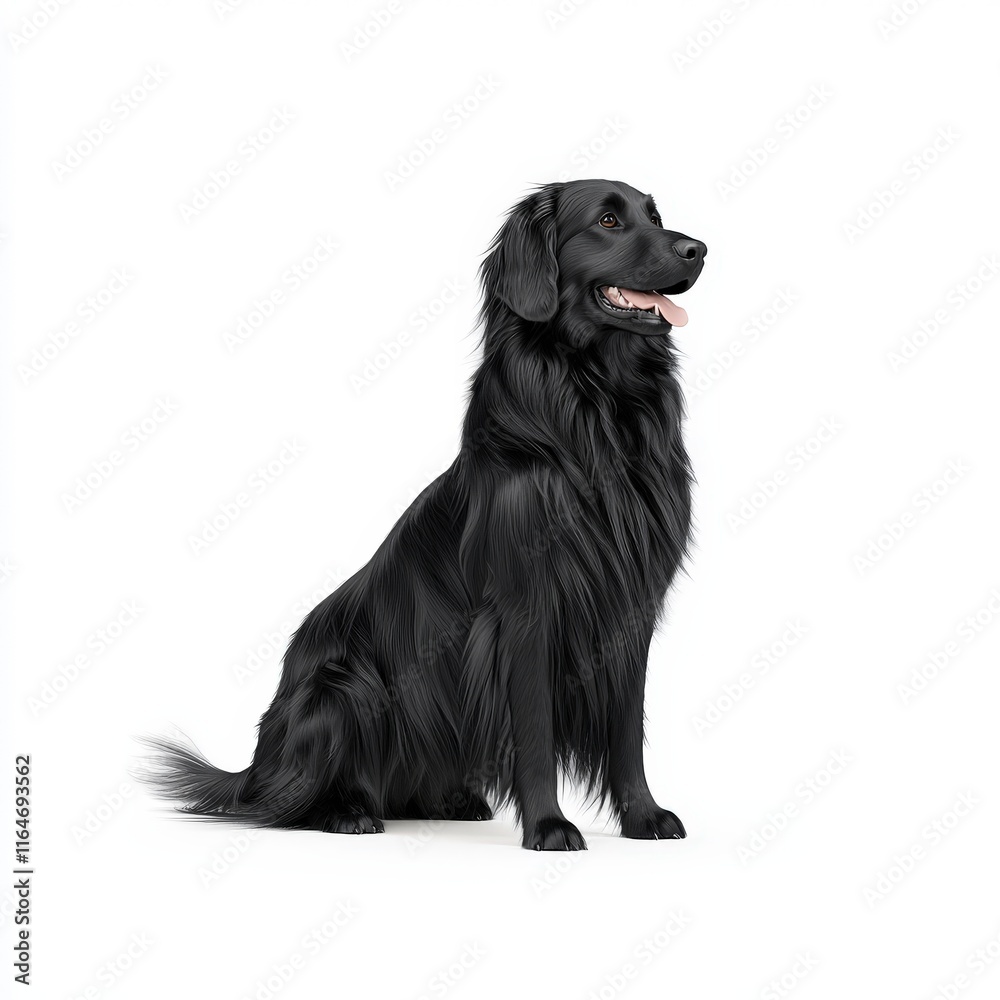 A majestic black Afghan Hound dog sits gracefully, showcasing its shiny coat and friendly demeanor, embodying loyalty and companionship. A majestic black Afghan Hound dog sits gracefully, showcasing its shiny coat and friendly demeanor, embodying loyalty and companionship.