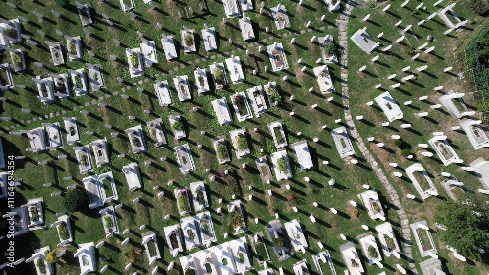 Obraz premium Islamic cemetery in Sarajevo