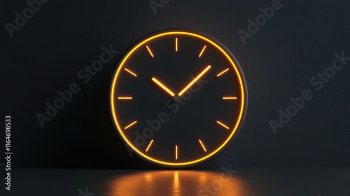 Wallpaper Mural Glowing orange clock on dark background. Torontodigital.ca
