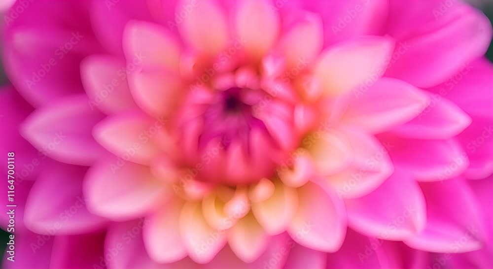 A detailed view of a vibrant pink dahlia flower in full bloom set against a softly blurred background 4K