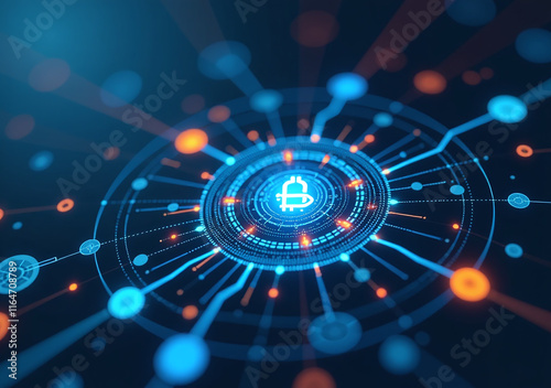 industrial networks utilize blockchain digital technology industry concept