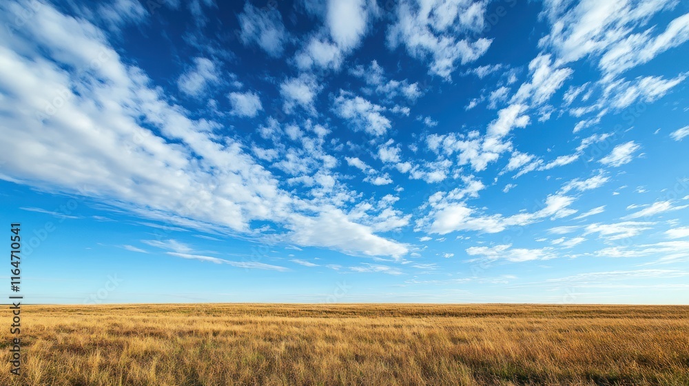 Vast Golden Prairie Under a Sky of Whispering Clouds Vast Golden Prairie Under a Sky of Whispering Clouds
