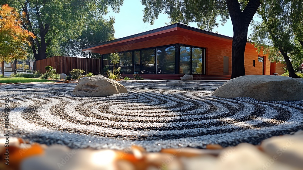 Modern Architecture Meets Serene Zen Garden Design