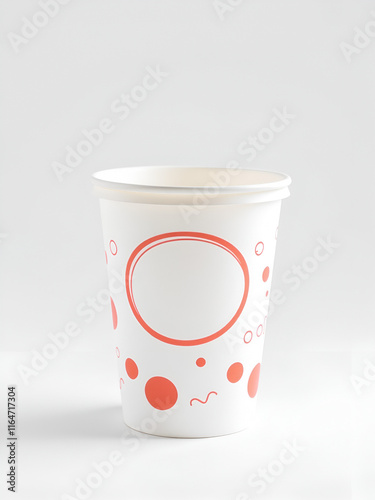 Paper Cup for dinks , isolated with white background photo