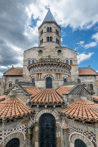 Basilica of Notre-Dame du Port in Clermont-Ferrand, France