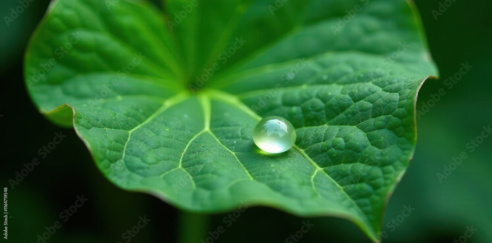 Intricate leaf vein, single water pearl Sharp focus, natural light , fresh, close-up, vein Intricate leaf vein, single water pearl Sharp focus, natural light , fresh, close-up, vein