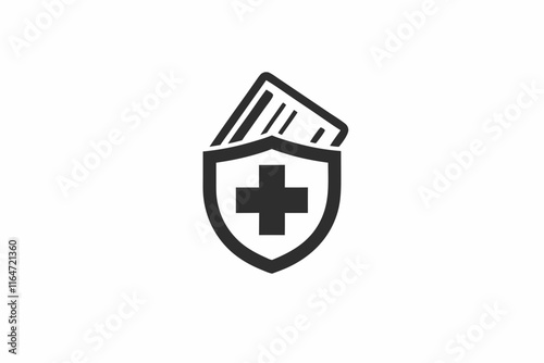 creative medical insured icon concept