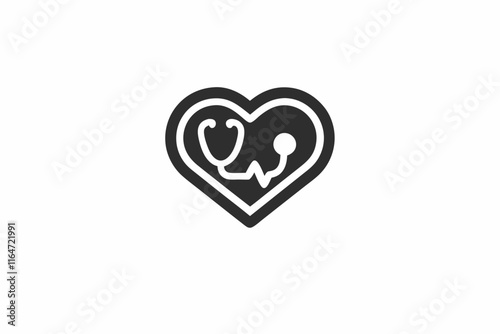 creative medical heart icon concept