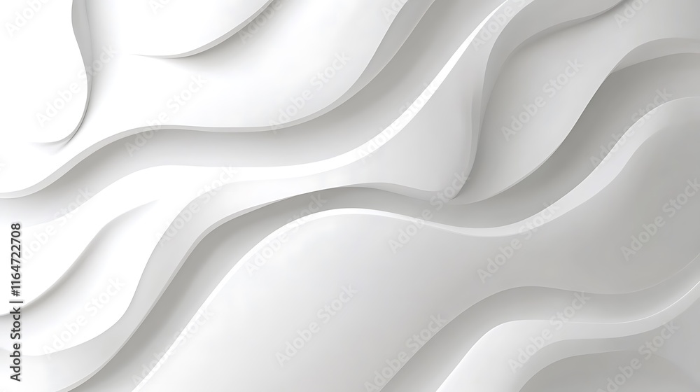 Obraz premium Abstract White Wave Pattern Background Design