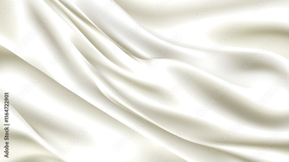 Naklejka premium Elegant Draped Cream Colored Silk Fabric Texture