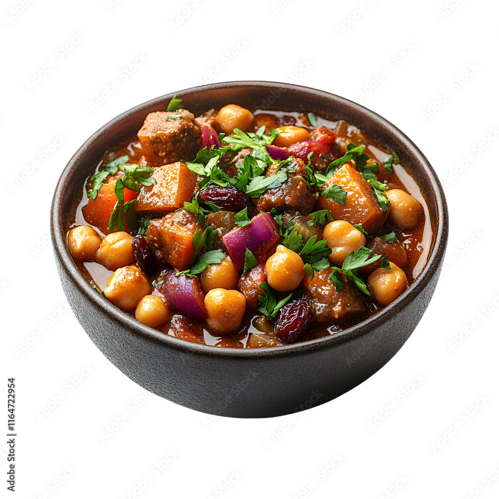 Appetizing Raisin and Chickpea Stew Isolated On Transparent Background
Appetizing Raisin and Chickpea Stew Isolated On Transparent Background