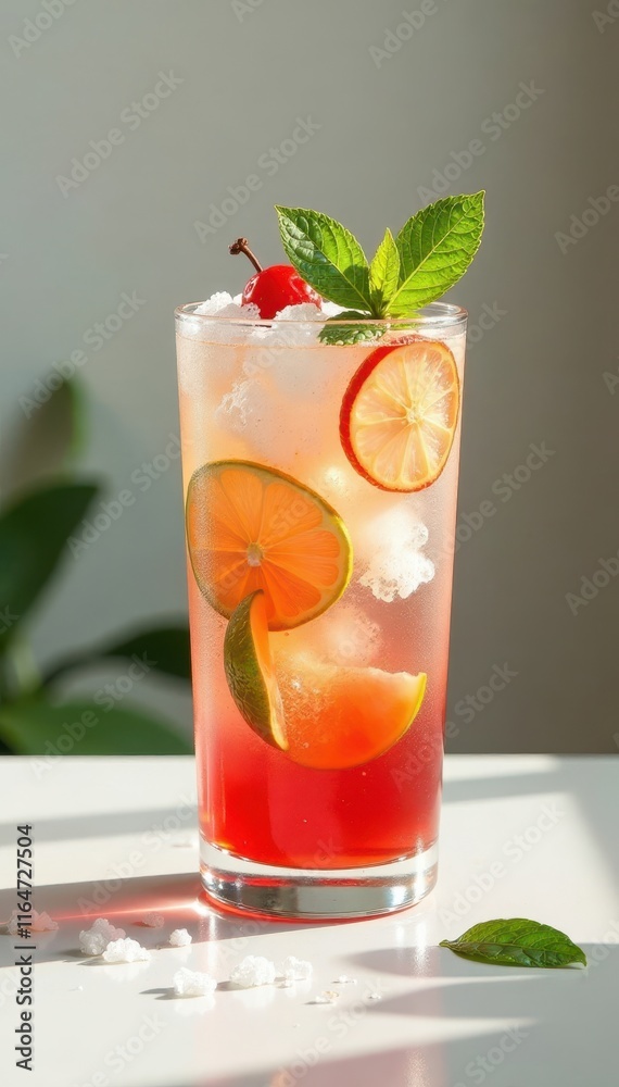Refreshing glass of salty rassol on a clean white surface, drink, food Refreshing glass of salty rassol on a clean white surface, drink, food