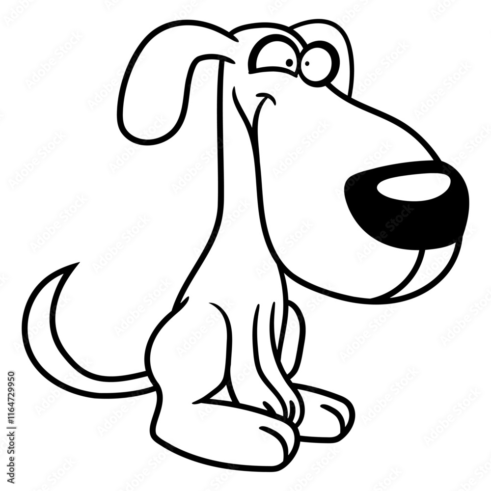 Obraz premium Dog Crazy Small Happy Funny Silly Cool Cartoon Fun Design Lover Art Vector Illustration Card T-Shirt Poster Sticker Graphic Print Decorative Drawing Isolated Logo Decoration Symbol Creative Cool Style