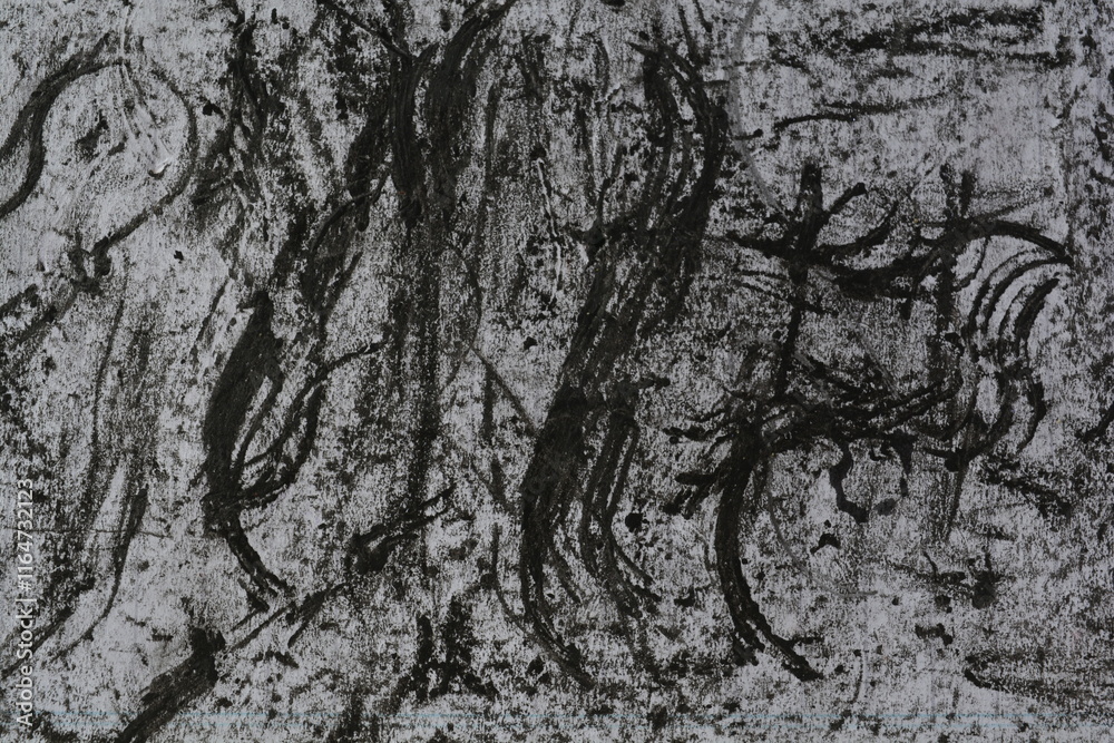 Primitive black strokes. Dark grunge background with coal dynamic textured lines. Primitive black strokes. Dark grunge background with coal dynamic textured lines.